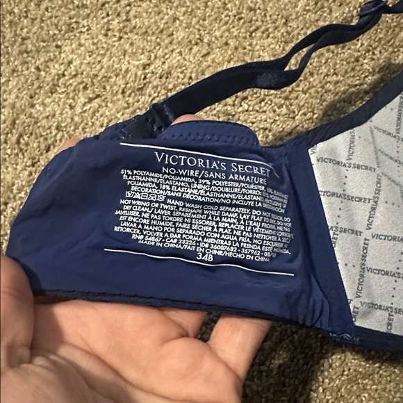 Victoria's Secret Navy and Gray Lace Bra Trio - Picture 3 of 8